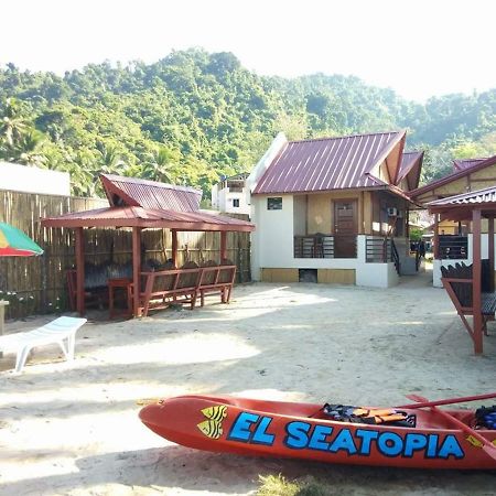 El Seatopia Beach Cottages El Nido Exteriör bild