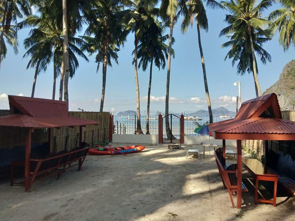 El Seatopia Beach Cottages El Nido Exteriör bild