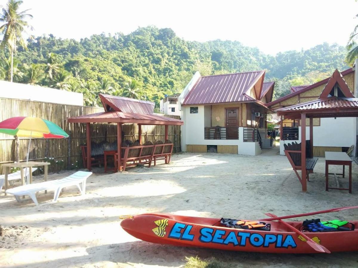 El Seatopia Beach Cottages El Nido Exteriör bild